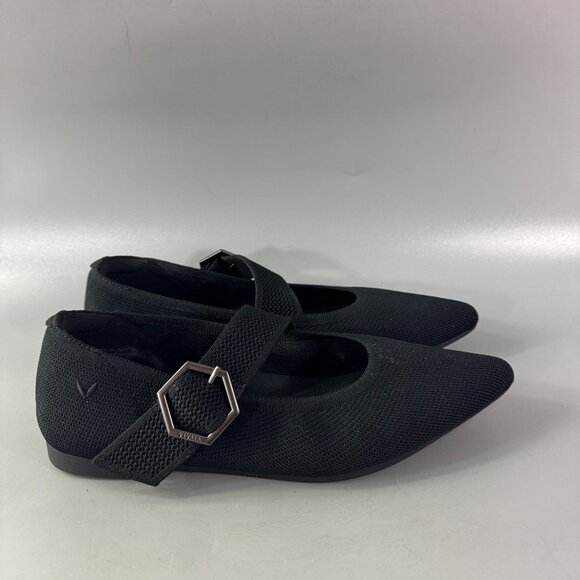 Vivaia Pointed-toe Mary-Jane Flats (Maria) in Black, Size 39.5 - Picture 2 of 14
